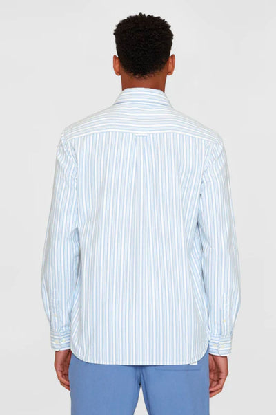 Chemise Loose striped slub canvas - Knowledge cotton apparel