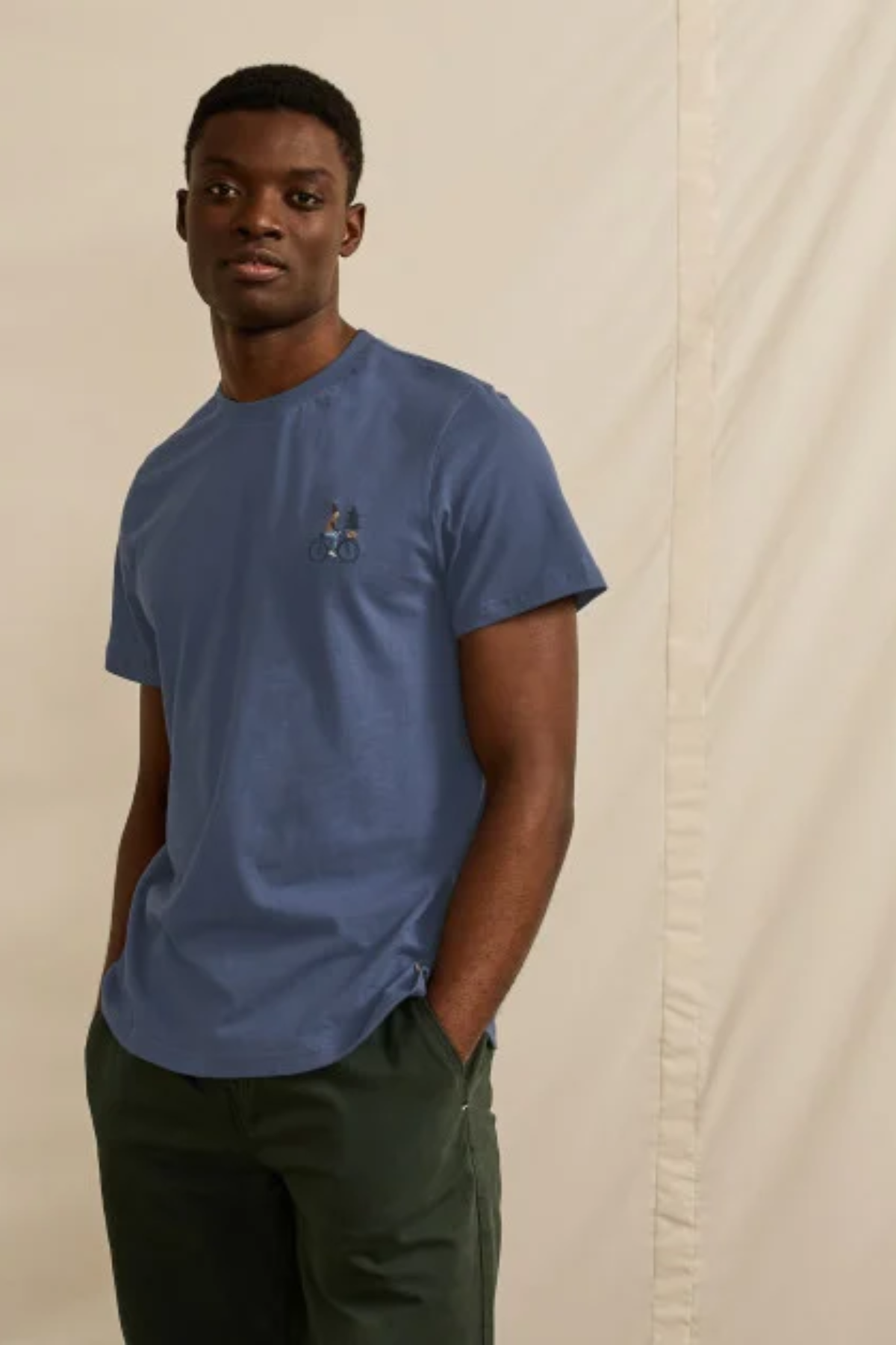 T-shirt Arcy Col Rond Brode Velo - Faguo