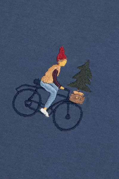 T-shirt Arcy Col Rond Brode Velo - Faguo