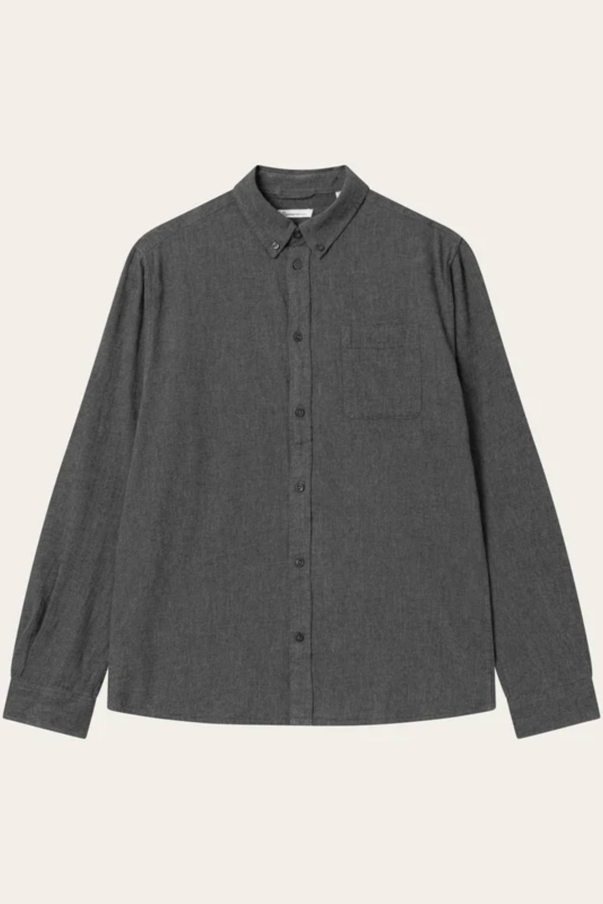Chemise regular fit melangé flannel - Knowledge cotton apparel