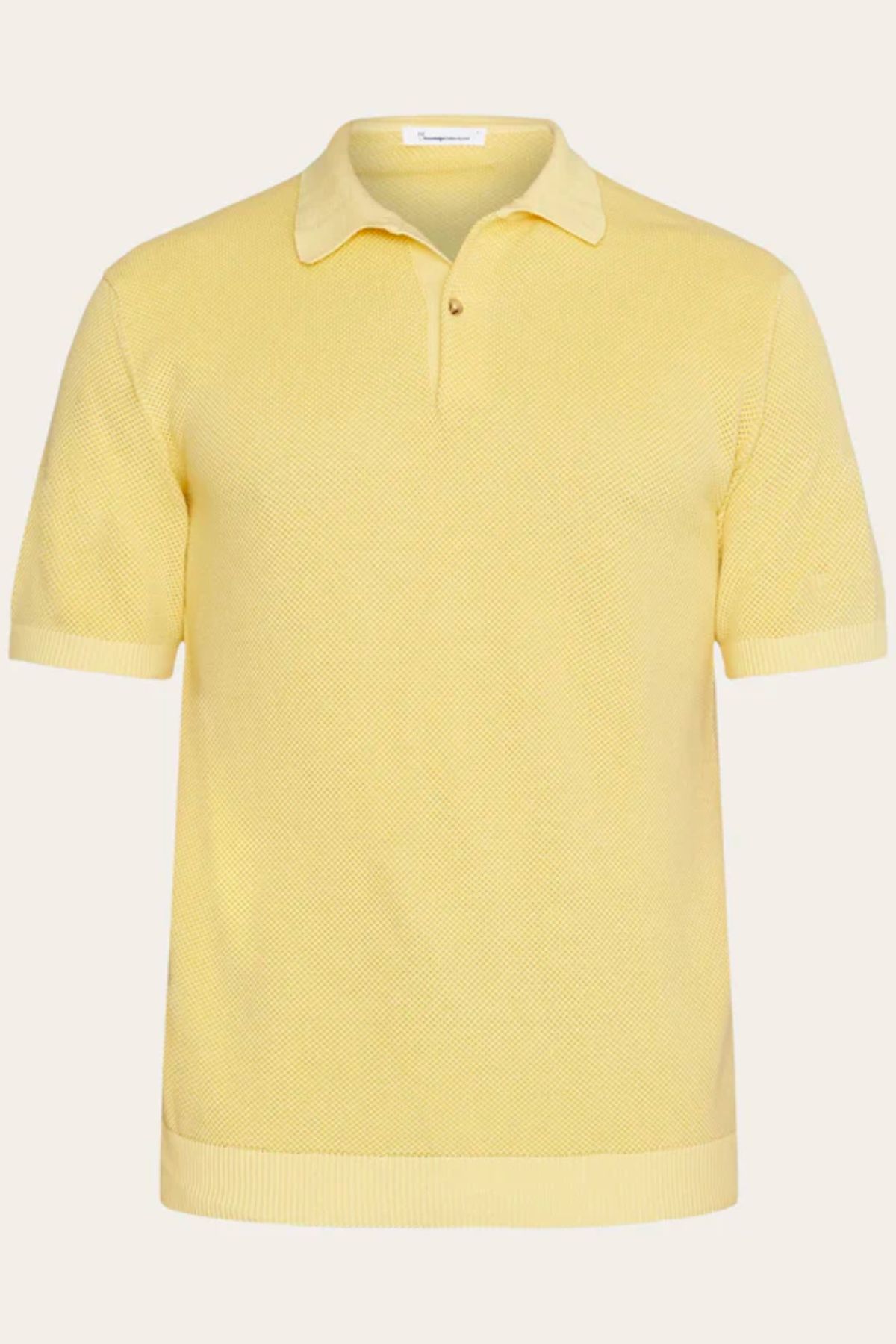 Regular two toned knitted ss polo - Knowledge cotton apparel