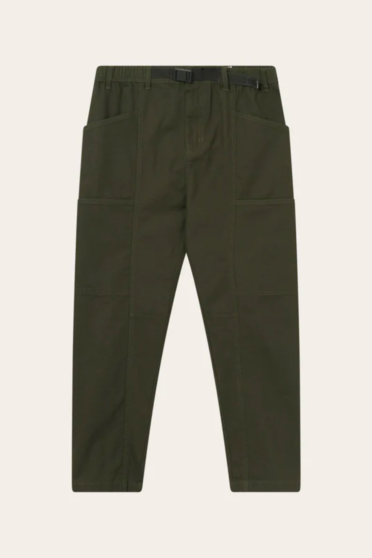 Pantalon ELM carrot canvas belt - Knowledge cotton apparel