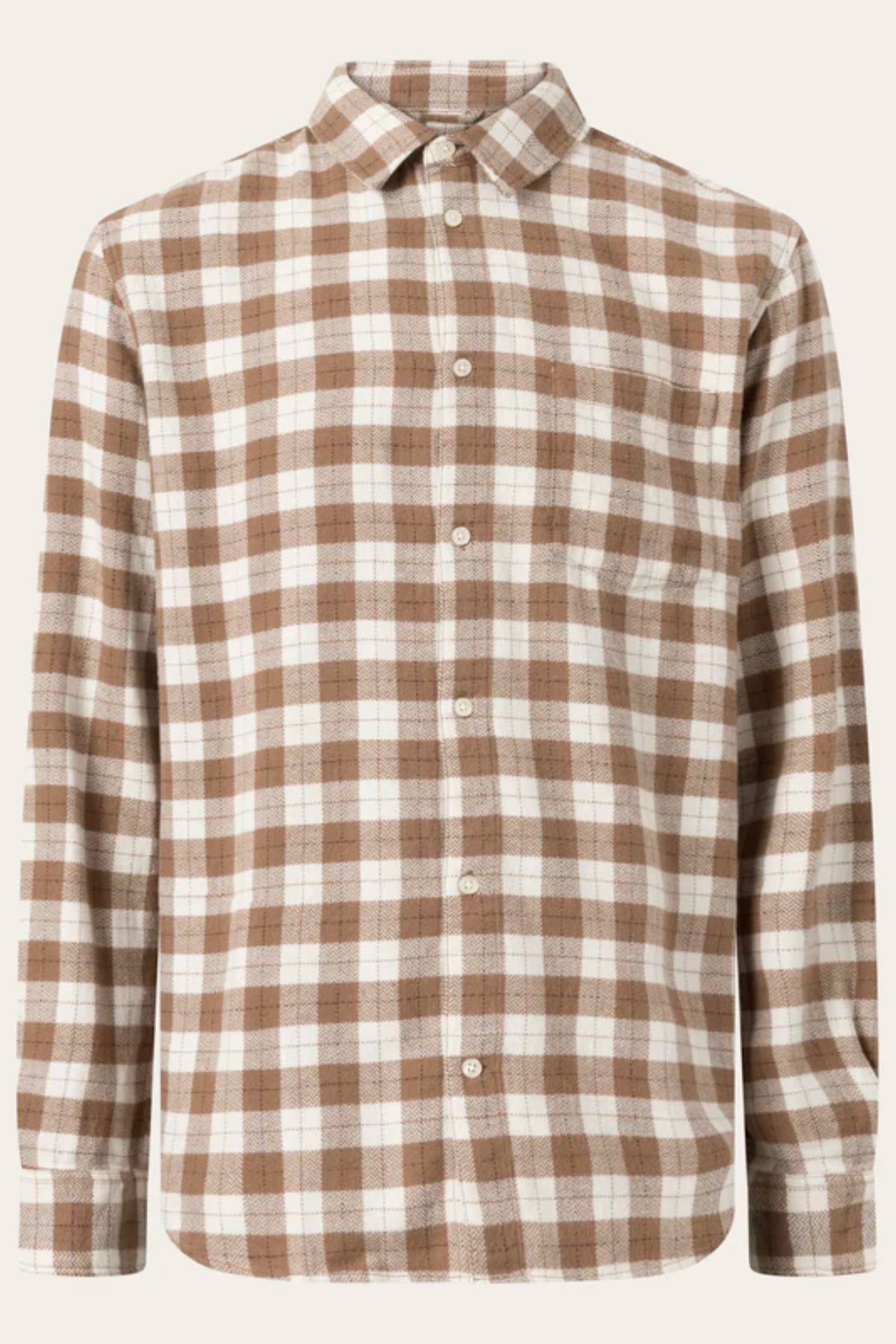 Chemise Loose fit checkered shirt - Knowledge cotton apparel