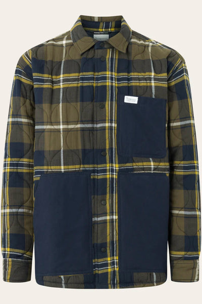 Chemise checked quilted oversized - Knowledge cotton apparel