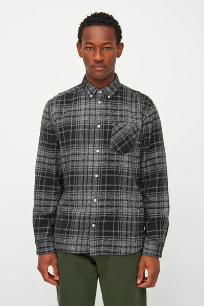 Chemise Regular fit heavy flannel checkered - Knowledge cotton apparel
