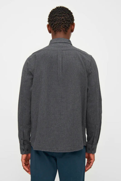 Chemise regular fit melangé flannel - Knowledge cotton apparel