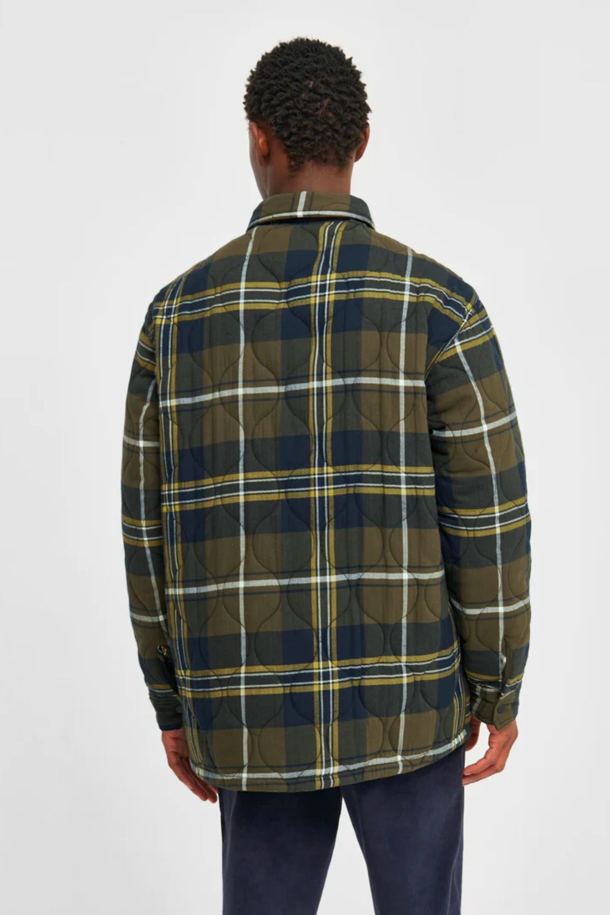 Chemise checked quilted oversized - Knowledge cotton apparel
