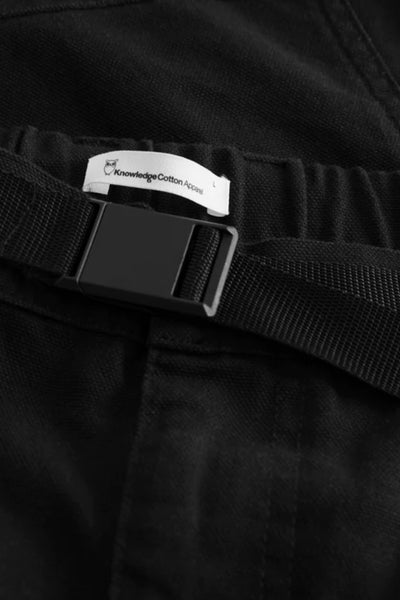 Pantalon ELM carrot canvas belt - Knowledge cotton apparel