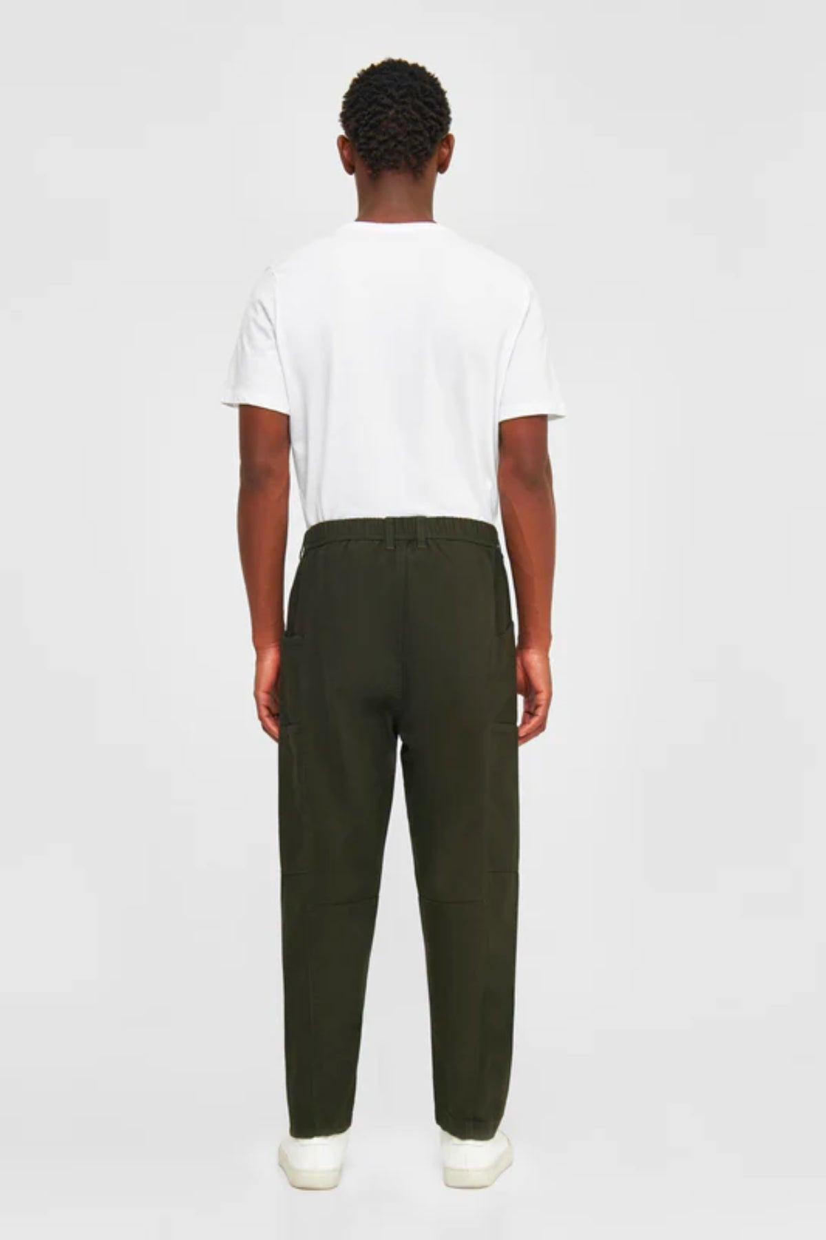 Pantalon ELM carrot canvas belt - Knowledge cotton apparel