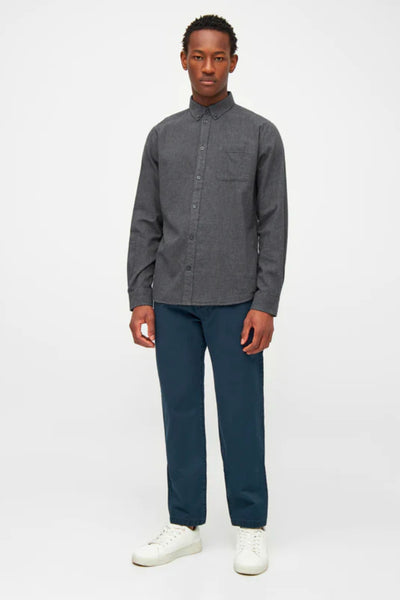 Chemise regular fit melangé flannel - Knowledge cotton apparel
