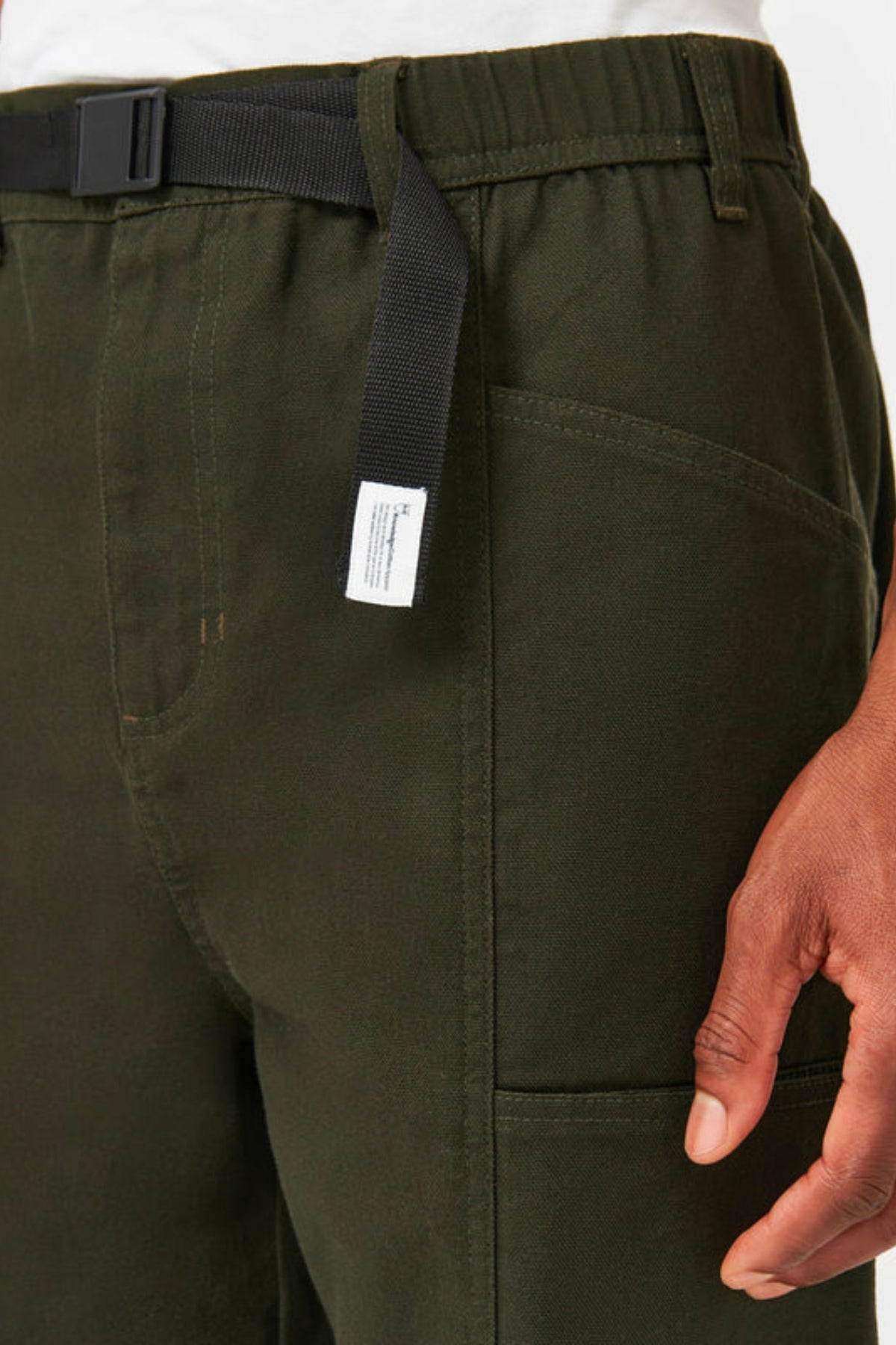 Pantalon ELM carrot canvas belt - Knowledge cotton apparel
