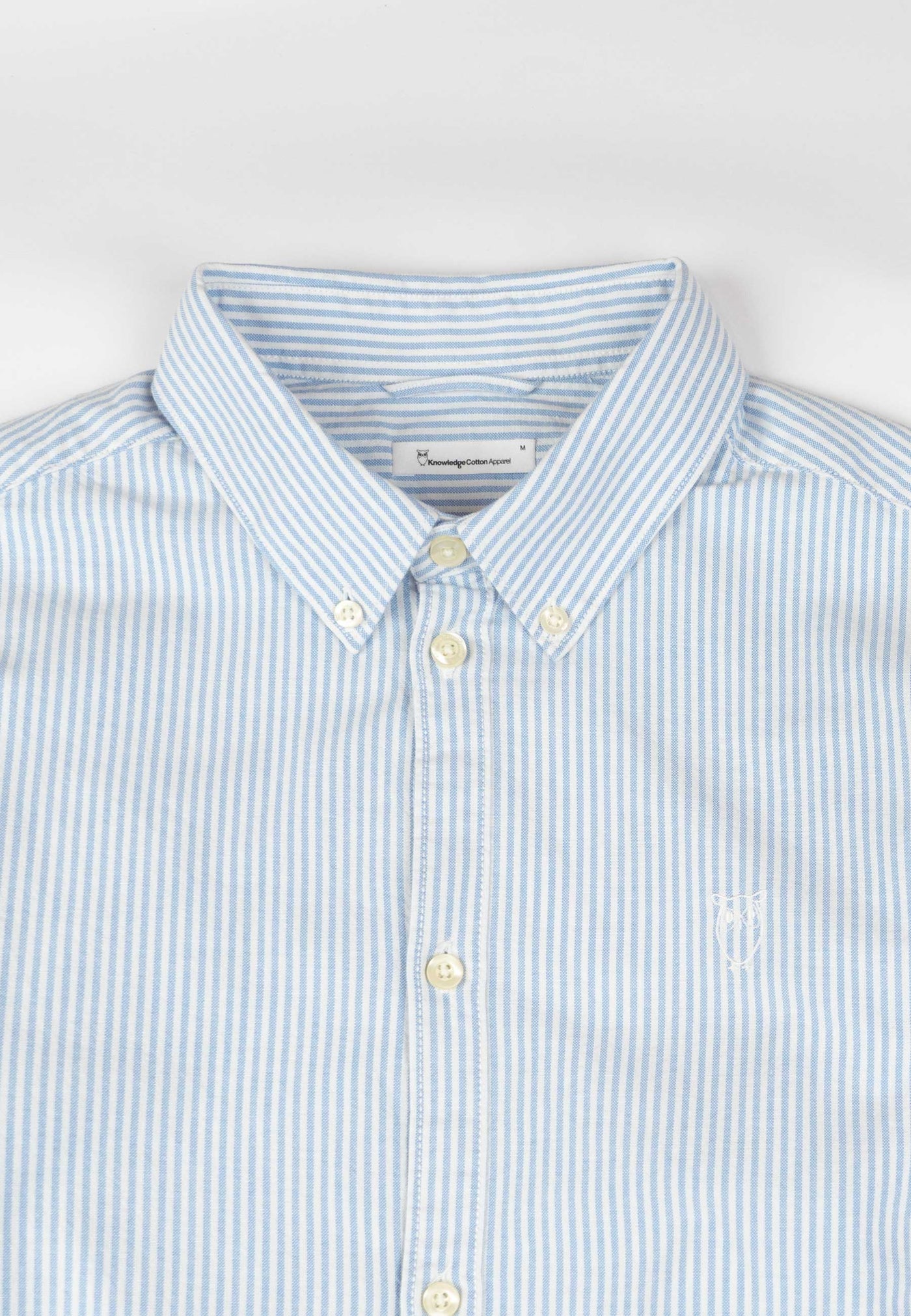 Custom tailored fit striped oxford shirt - Knowledge Cotton Apparel