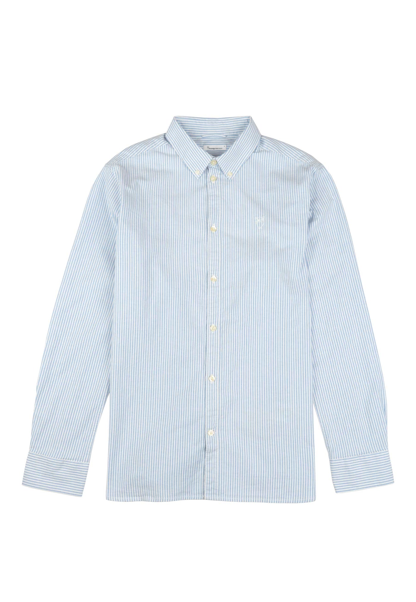 Custom tailored fit striped oxford shirt - Knowledge Cotton Apparel