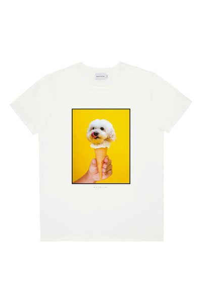 T-shirt Dog icecream - Bask in the sun