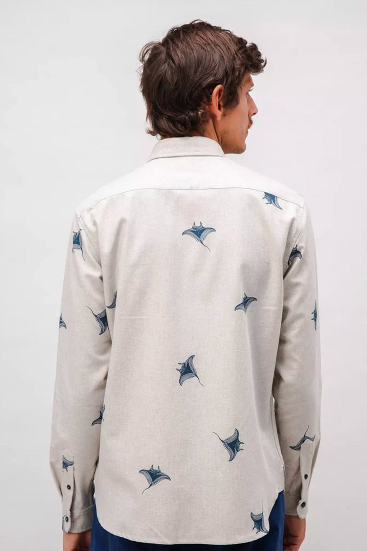 Manta Ray Flannel Shirt Grey 2