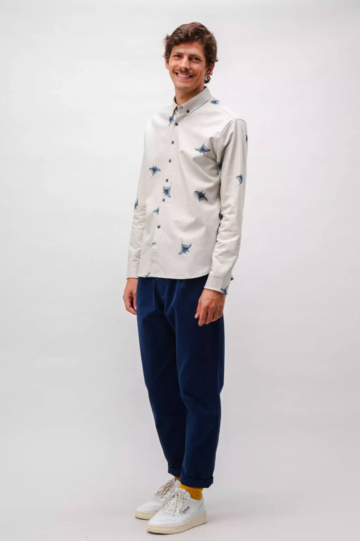 Manta Ray Flannel Shirt Grey 4