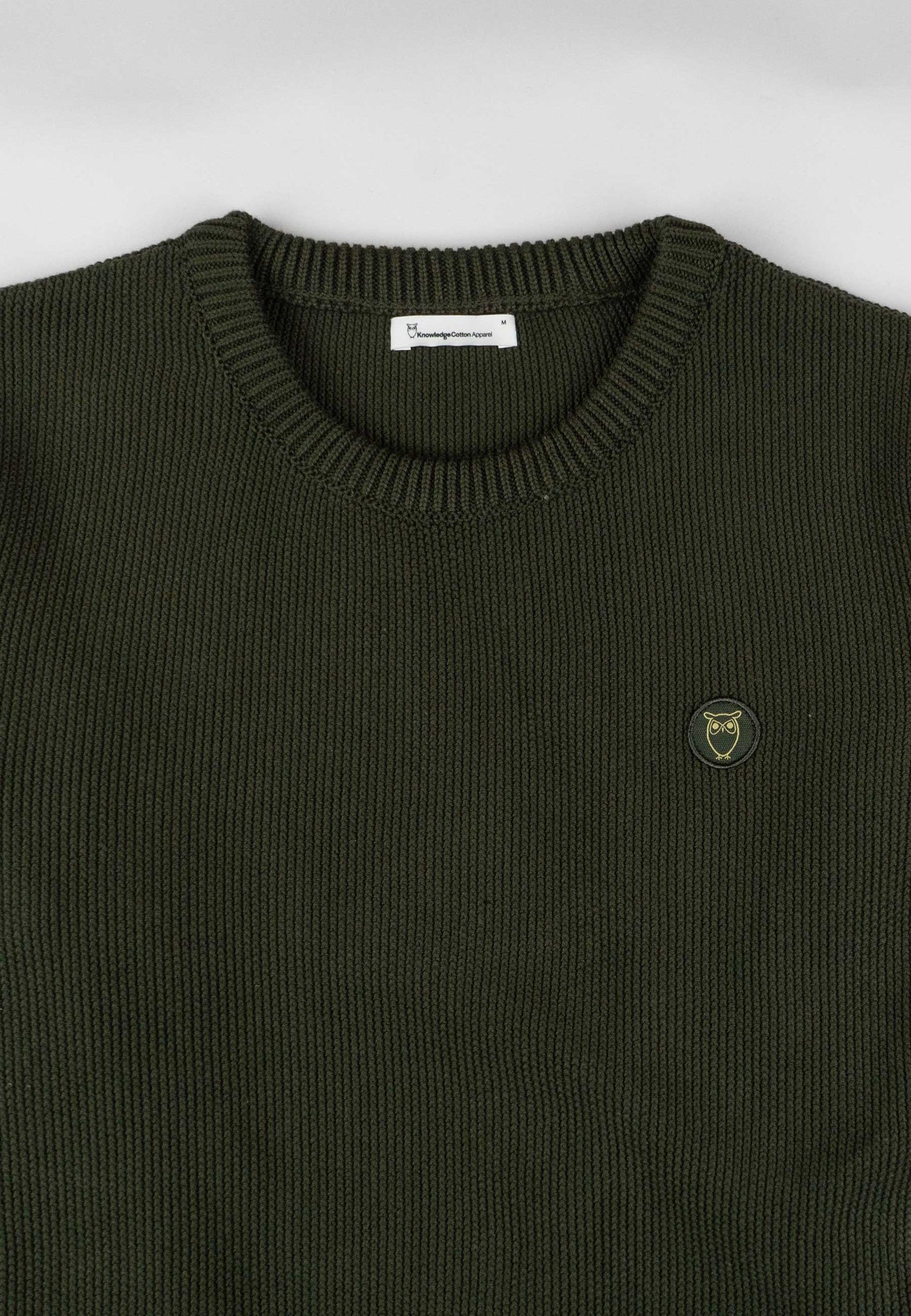 Pull Pique badge knit o-neck - Knowledge Cotton Apparel