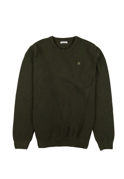 Pull Pique badge knit o-neck - Knowledge Cotton Apparel