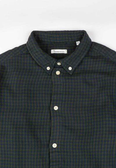 Chemise Regular fit double layer checkered shirt - Knowledge Cotton Apparel