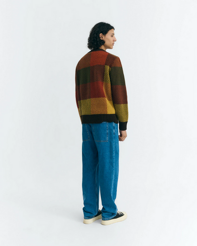 Screenshot 2025 11 03 at 13 02 03 Pull    carreaux en laine Khem Hommes Marron Marron Khem Thinking Mu     Thinking MU