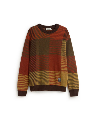 Screenshot 2025 11 03 at 13 03 19 Pull    carreaux en laine Khem Hommes Marron Marron Khem Thinking Mu     Thinking MU