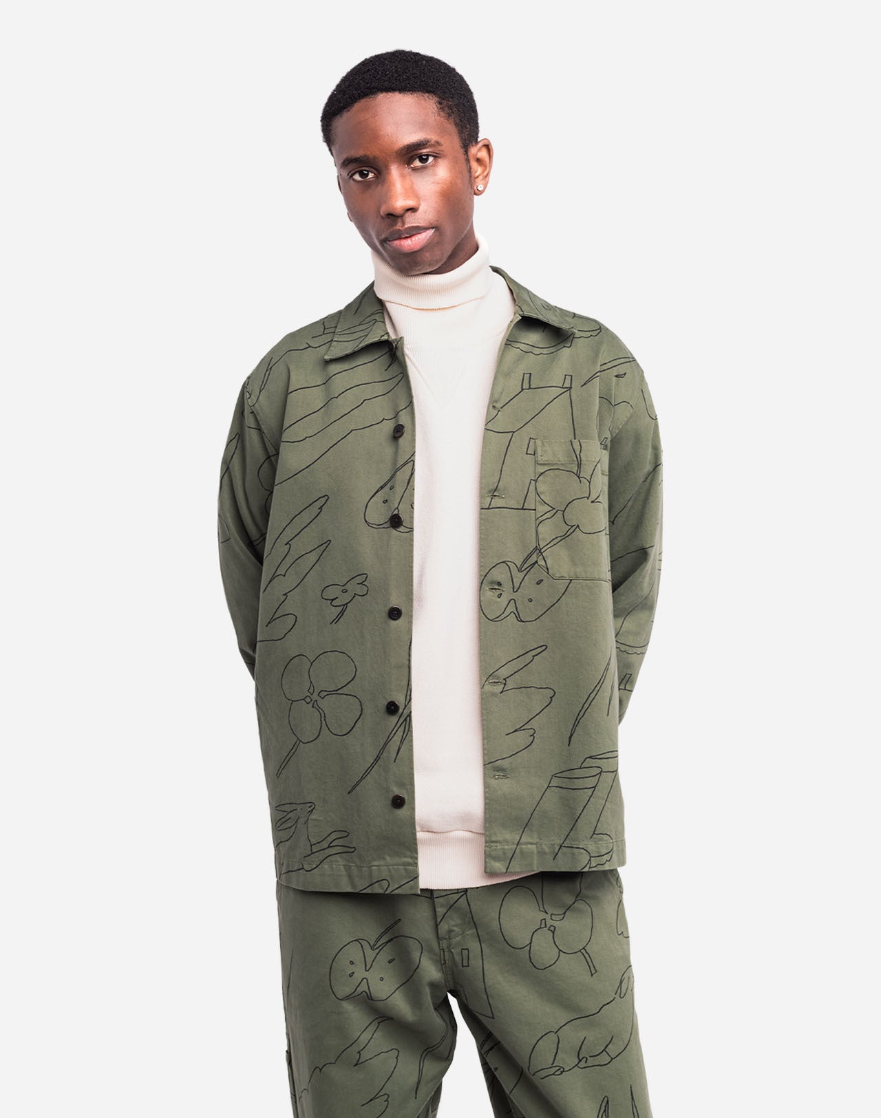 chemise decre gower kaki