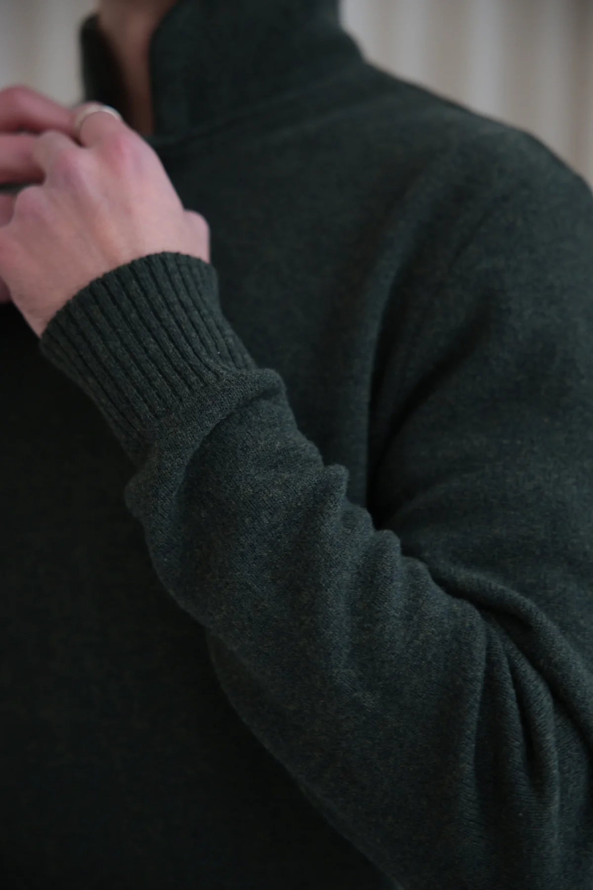 pull col montant montagne laine cabane kaki 3