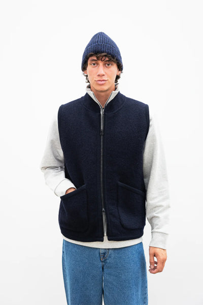 veste sans manche rivo marine cabane laine bouillie