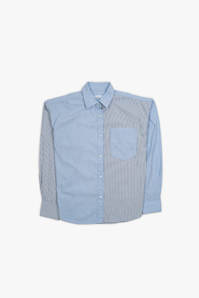 Chemise Aster Mix Stripe - Blue Fog - Knowledge Cotton Apparel