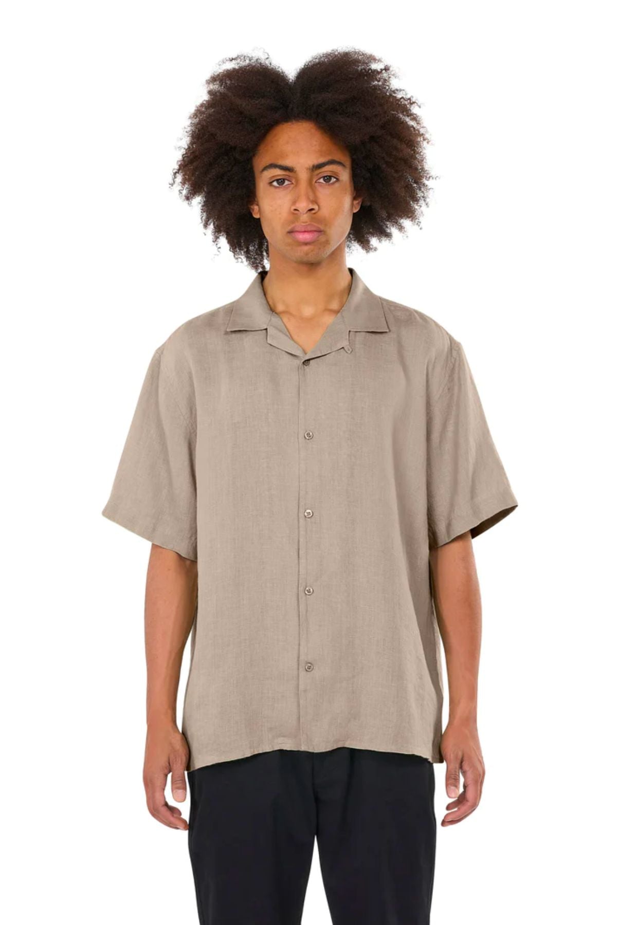 Chemise box short sleeve linen - Knowledge cotton apparel