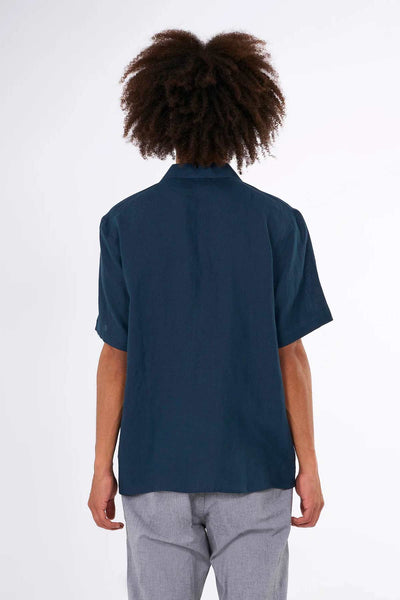 Chemise Box fit short sleeved linen - Knowledge Cotton Apparel
