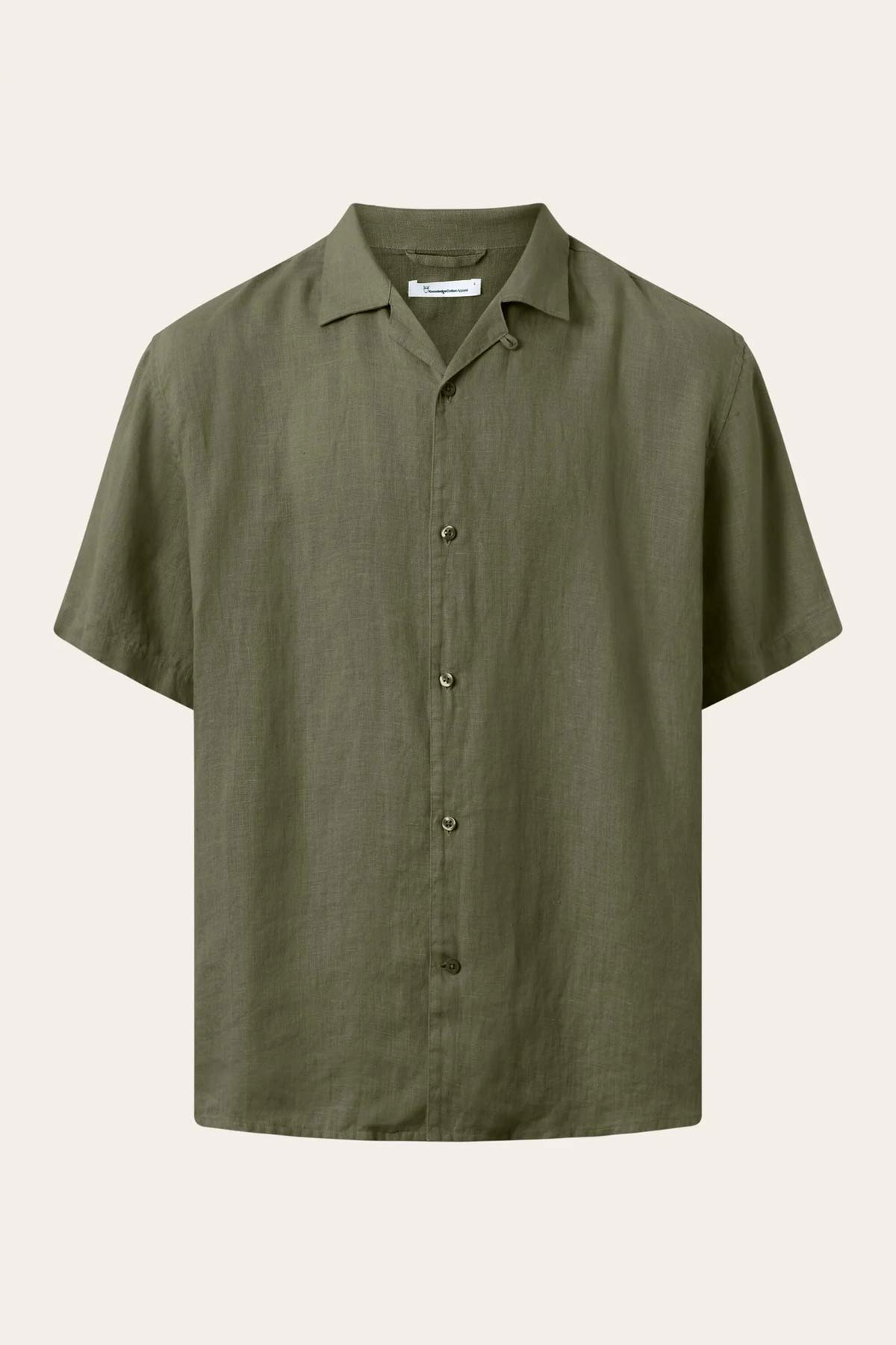 Chemise Box fit short sleeved linen - Knowledge Cotton Apparel