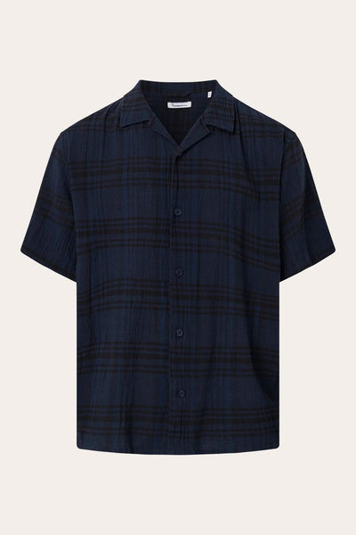Chemise Boxed fit short sleeved checkered - Knowledge Cotton Apparel