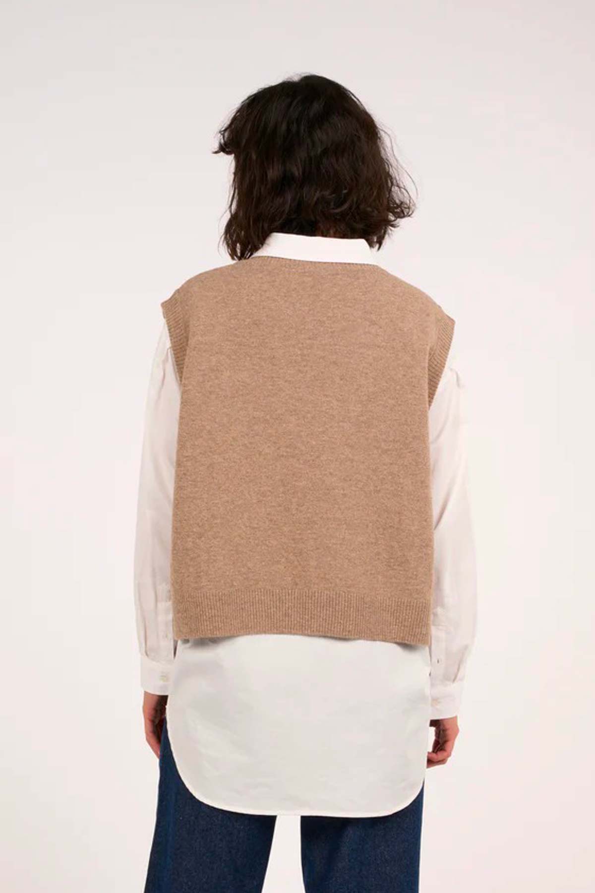 Pull sans manches Lambswool - Thinking Mu