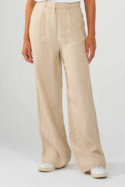 Pantalon Loose natural linen - Knowledge Cotton Apparel