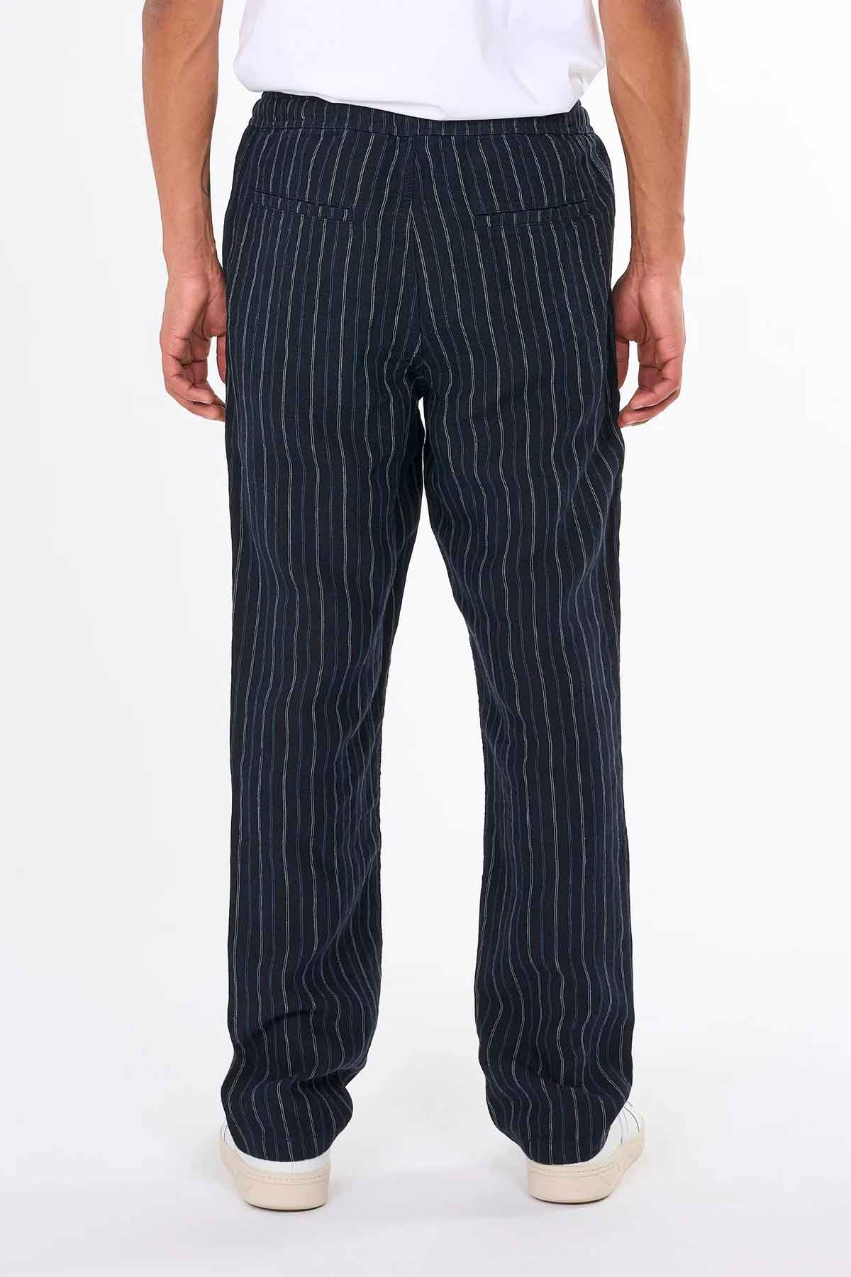 Pantalon Loose striped linen - Knowledge Cotton Apparel