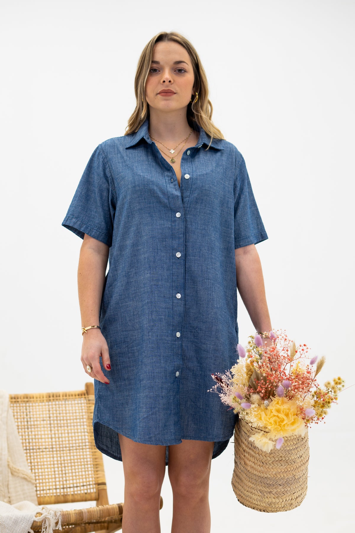 Tuva Tunic chambray denim - Nudie Jeans