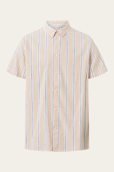 Chemise Relaxed fit striped - Knowledge Cotton Apparel