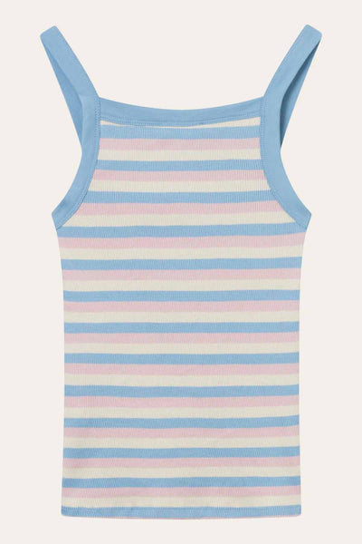 Striped Rib Strap Top - Knowledge Cotton Apparel