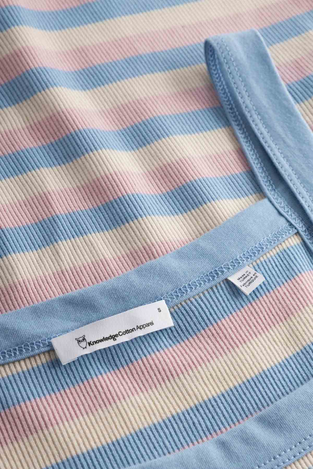Striped Rib Strap Top - Knowledge Cotton Apparel
