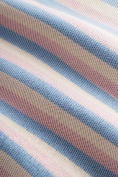 Striped Rib Strap Top - Knowledge Cotton Apparel