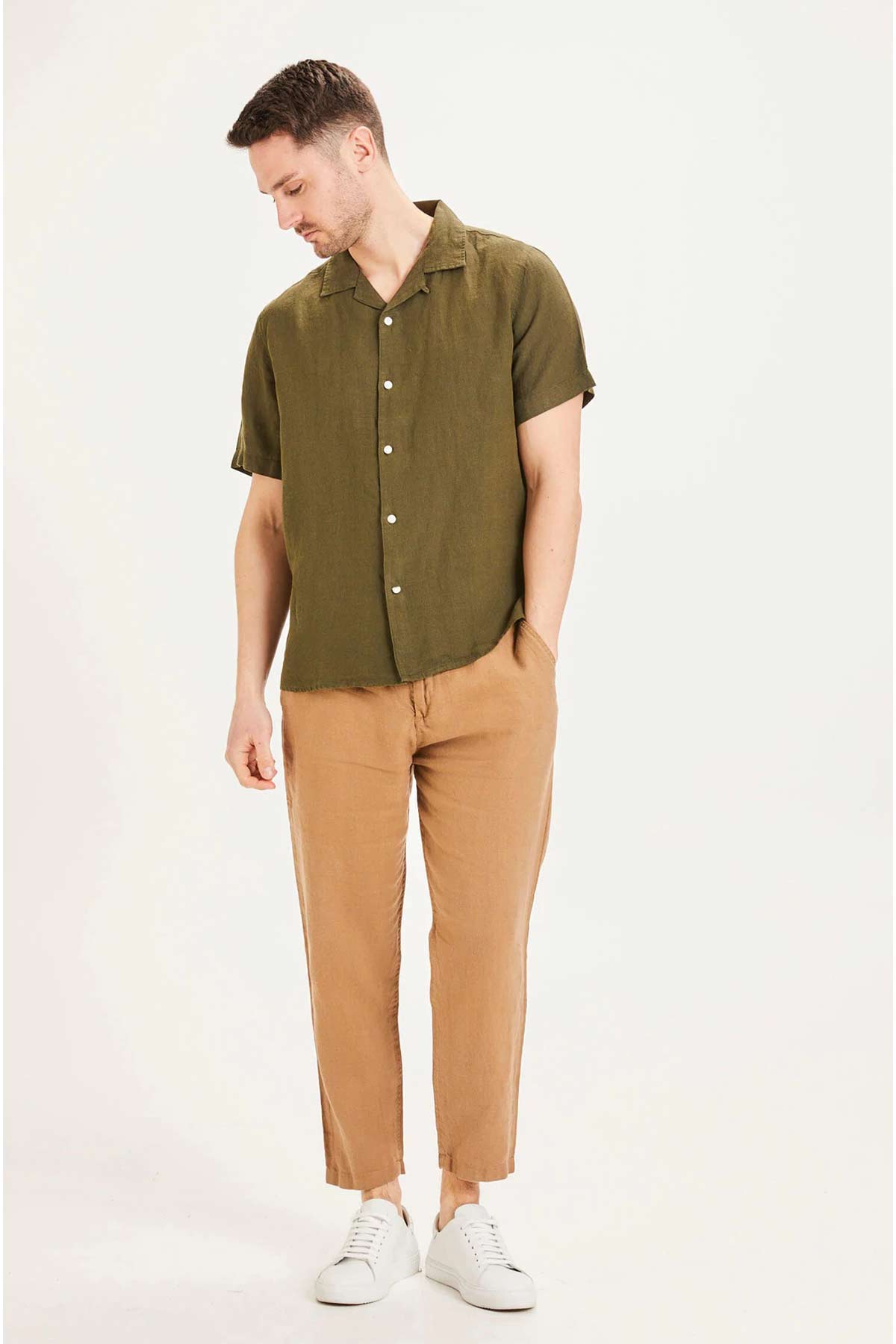 Pantalon Bob Loose Linen - Knowledge cotton apparel