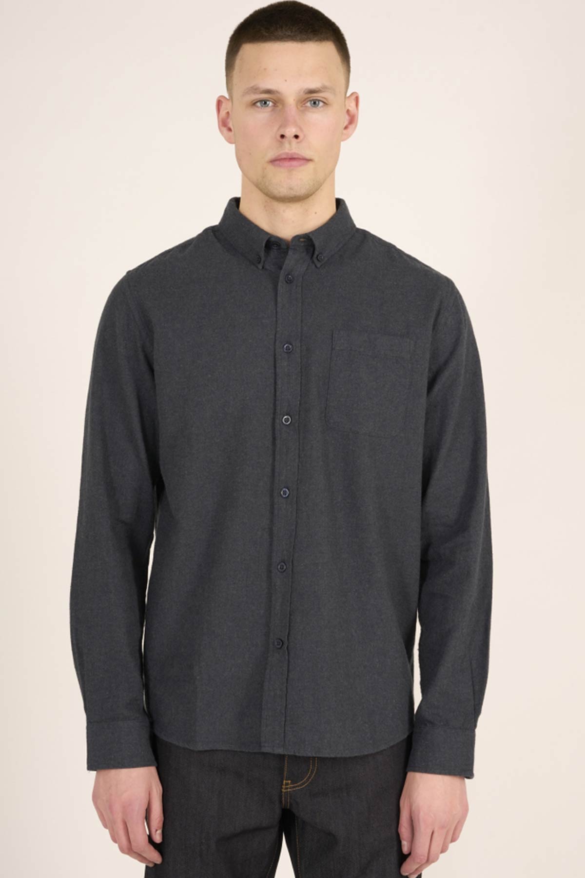 Chemise Melange Flannel Custom fit - Knowledge Cotton Apparel