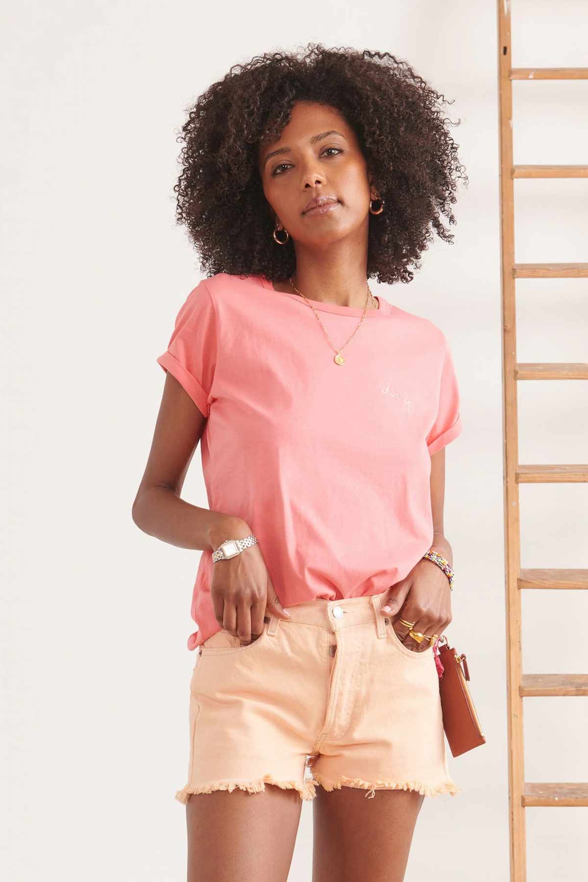 T-Shirt Chinup - Corail - Maison Labiche